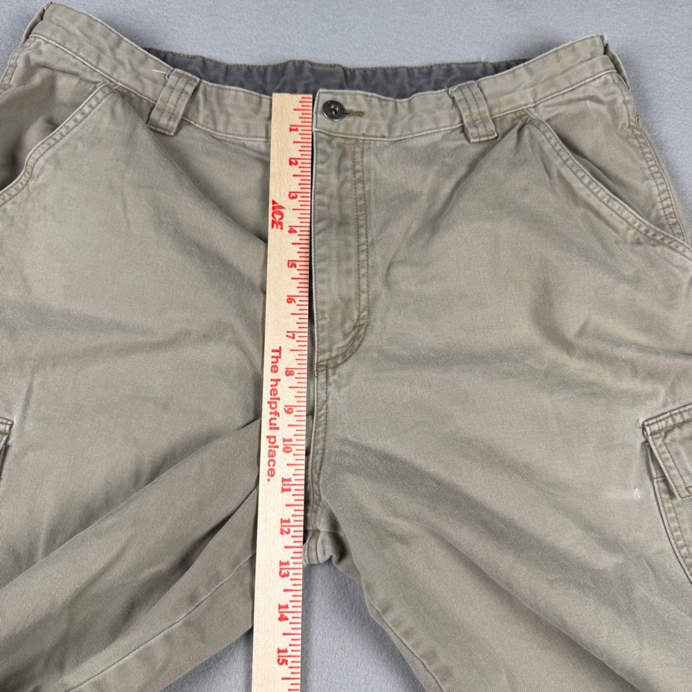 Wrangler WRG Jeans Co Mens Cargo Pants Khaki Tan 36x30 Utility Workwear Pockets - Picture 5 of 8